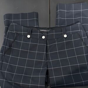 Nike Women's Black and White Grid Track Pants